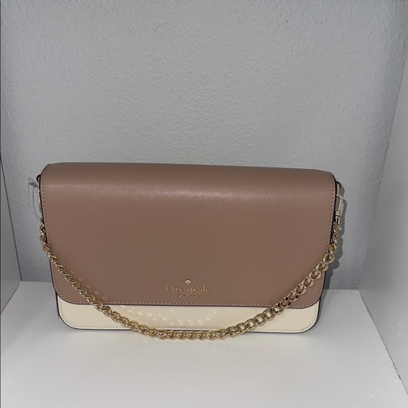 kate spade Handbags - Kate Spade Colorblock Tan and Cream Crossbody Bag